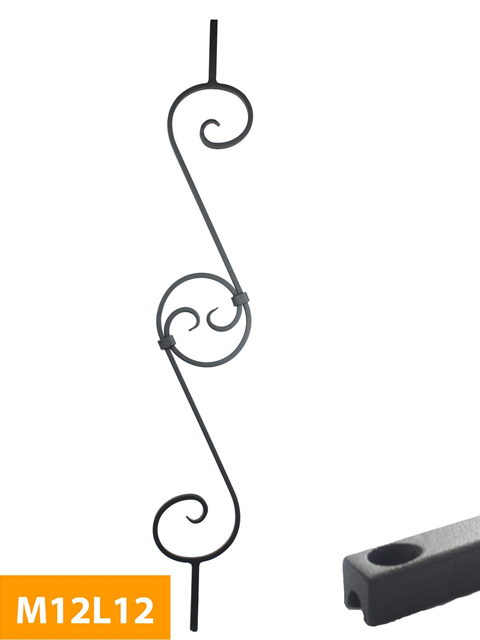 who Baluster, M12L12 Satin Black