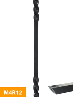 buy 12mm-square-Double-Twist-Rake-Mild-Steel-Baluster-M4R12