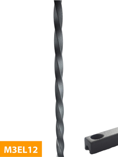order 12mm-square-Extra-Long-Single-Twist-Level-Mild-Steel-Baluster-M3EL12