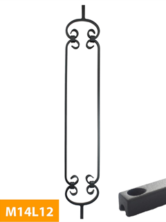buy 12mm-square-French-Panel-Level-Mild-Steel-Baluster-M14L12