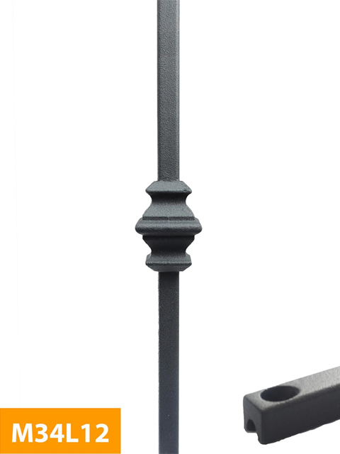 how 12mm Square Single Knuckle Level Baluster - M34L12