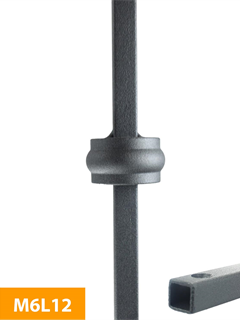 obtain 12mm-square-Single-Knuckle-Level-Mild-Steel-Baluster-M6L12H