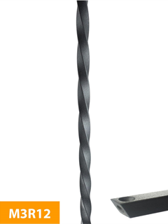 obtain 12mm-square-Single-Twist-Rake-Mild-Steel-Baluster-M3R12