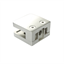 who Glass Clamp, Square Flat Back, SS-316, Satin (with 10 mm Gasket)