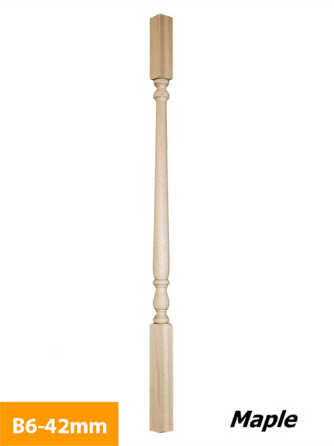 where 42mm Maple Square Turned Timber Baluster B6-42