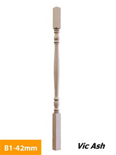 order 42mm-Vic-Ash-Timber-Baluster-Square-Turned-B1-42
