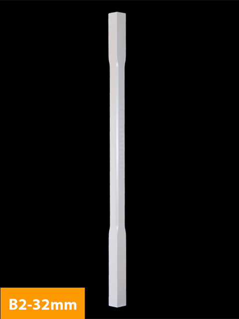 where 32mm Radiata Pine Primed Chamfered Timber Baluster - B2-32