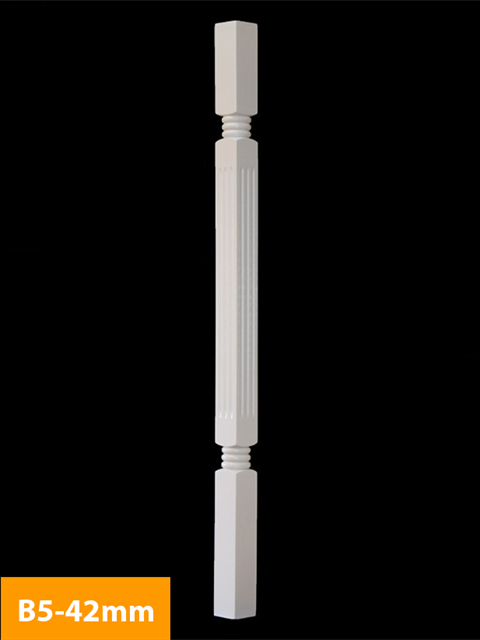 where 42mm Turned American Poplar Primed Timber Baluster - B5-42