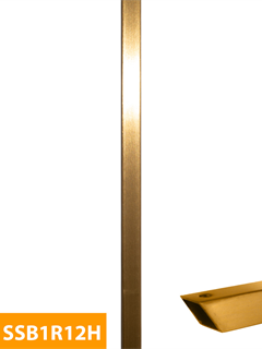 order Baluster, SSB1R12H, Rake, 304, PVD Brushed Brass