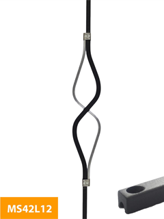 obtain MS42L12-12-MM-SQUARE-DECORATIVE-LEVEL-BALUSTER