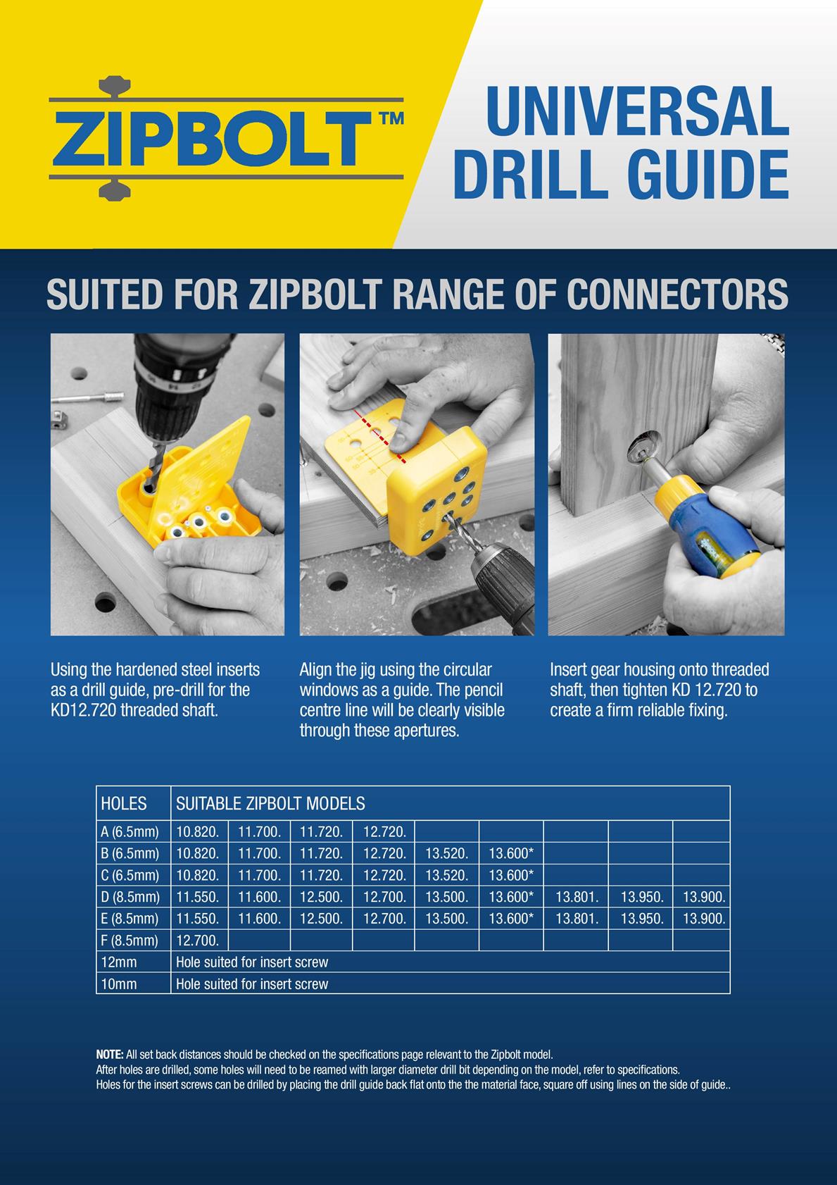 Handrail Fittings & Connectors,Zipbolts,Universal Drill Guide Kit 40
