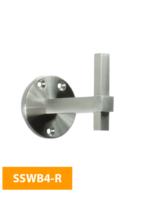 what 80mm Round Handrail Bracket - No Top - SSWB4-R (Satin Finish)