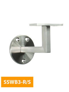 purchase Wall-Mounted-80mm-Round-Handrail-Bracket-with-Flat-Rectangular-Top-SSWB3-R-S