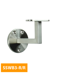 purchase Wall-Mounted-80mm-Round-Handrail-Bracket-with-Flat-Round-Top-SSWB3-R-R